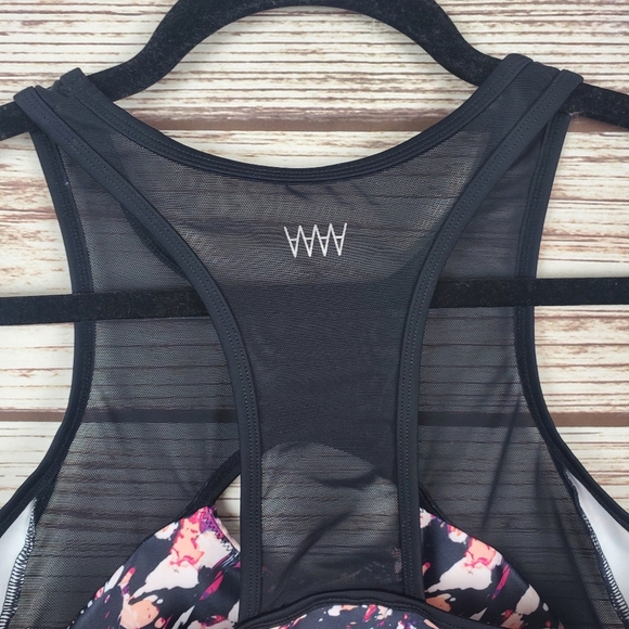 Wicked Weasel Womens Large Sexy 717 Electra Pink Print & Black Sports Bra    #77 - Picture 9 of 10